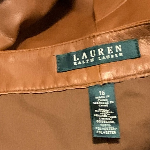 Lauren Ralph Lauren Leather Pencil Skirt 16 - Picture 10 of 10